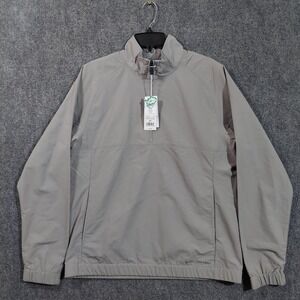 Southern Tide Pullover Jacket Mens Medium Frost‎ Grey Shoreline Perf Quarter Zip